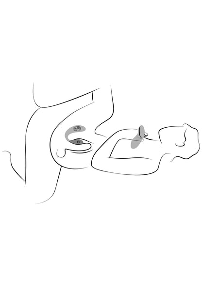 Chorus Pro van We-Vibe, gebruiksillustratie van koppelvibrator op lichaam