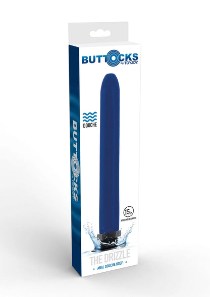 Blauwe anale douche ToyJoy in doos met zichtbare staaf