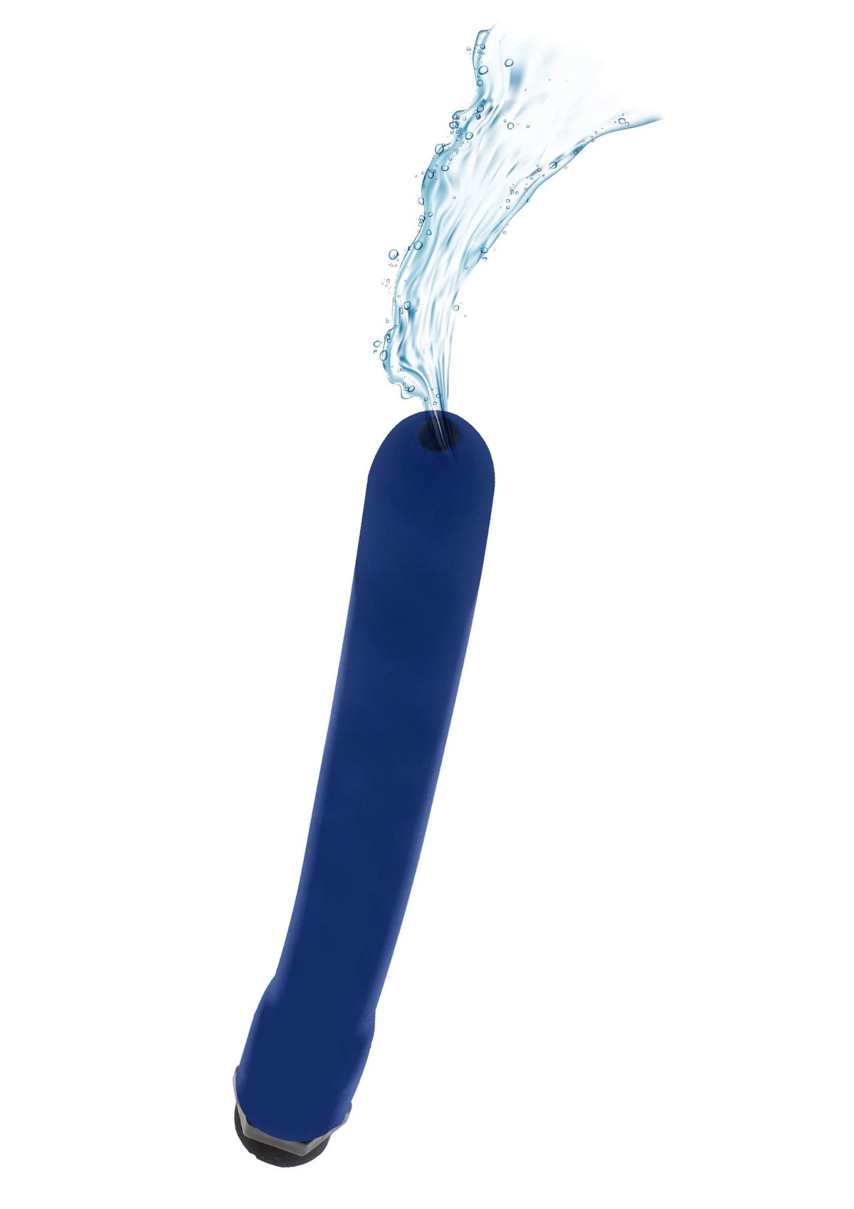 Blauwe anale douche toy met tuit en waterstraal