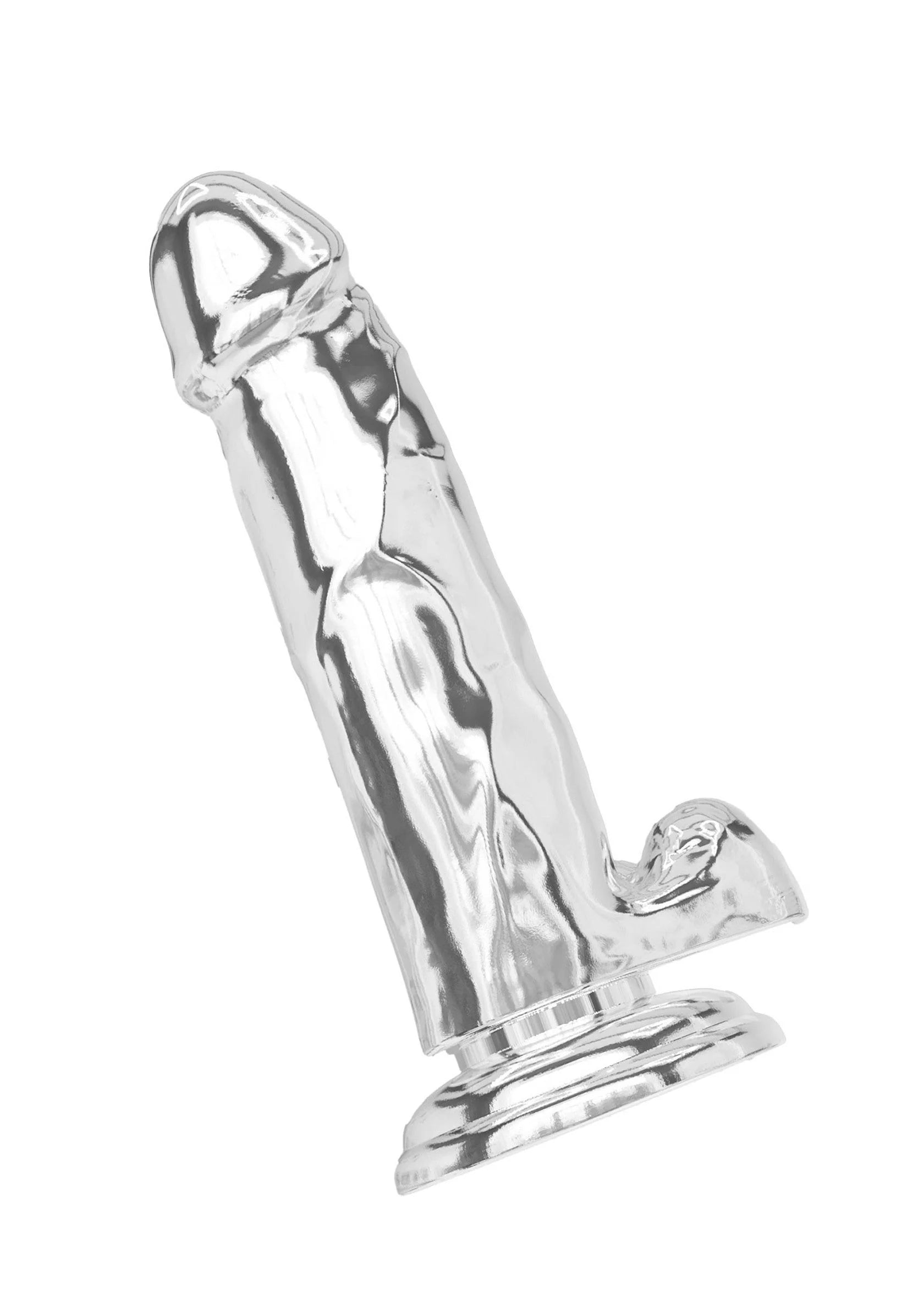 Transparante dildo met getrapte top en brede voetring