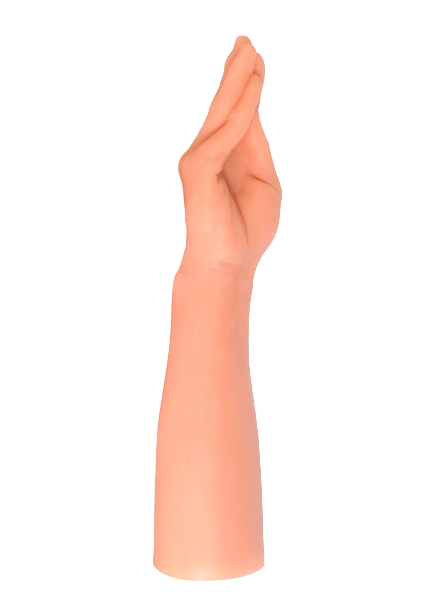 Handvormig seksspeelgoed (36 cm) met opgestoken hand, vleesroze
