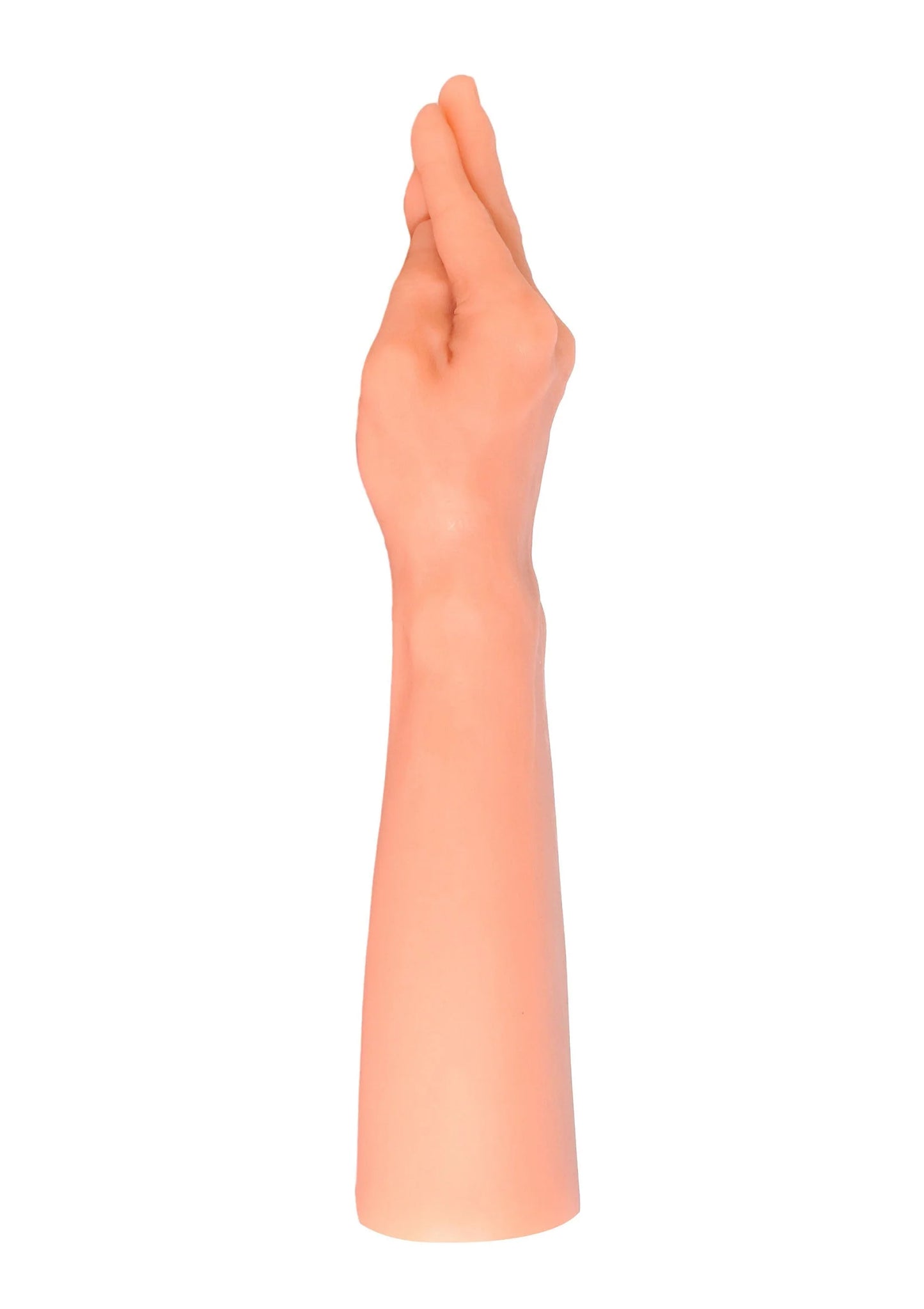 Handvormig seksspeelgoed (36 cm) met opgestoken vingers, vleesroze
