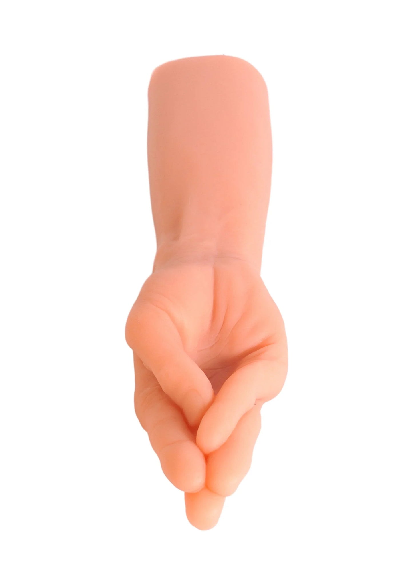 Handvormig seksspeelgoed (36 cm) met onderzijde en duim, vleesroze
