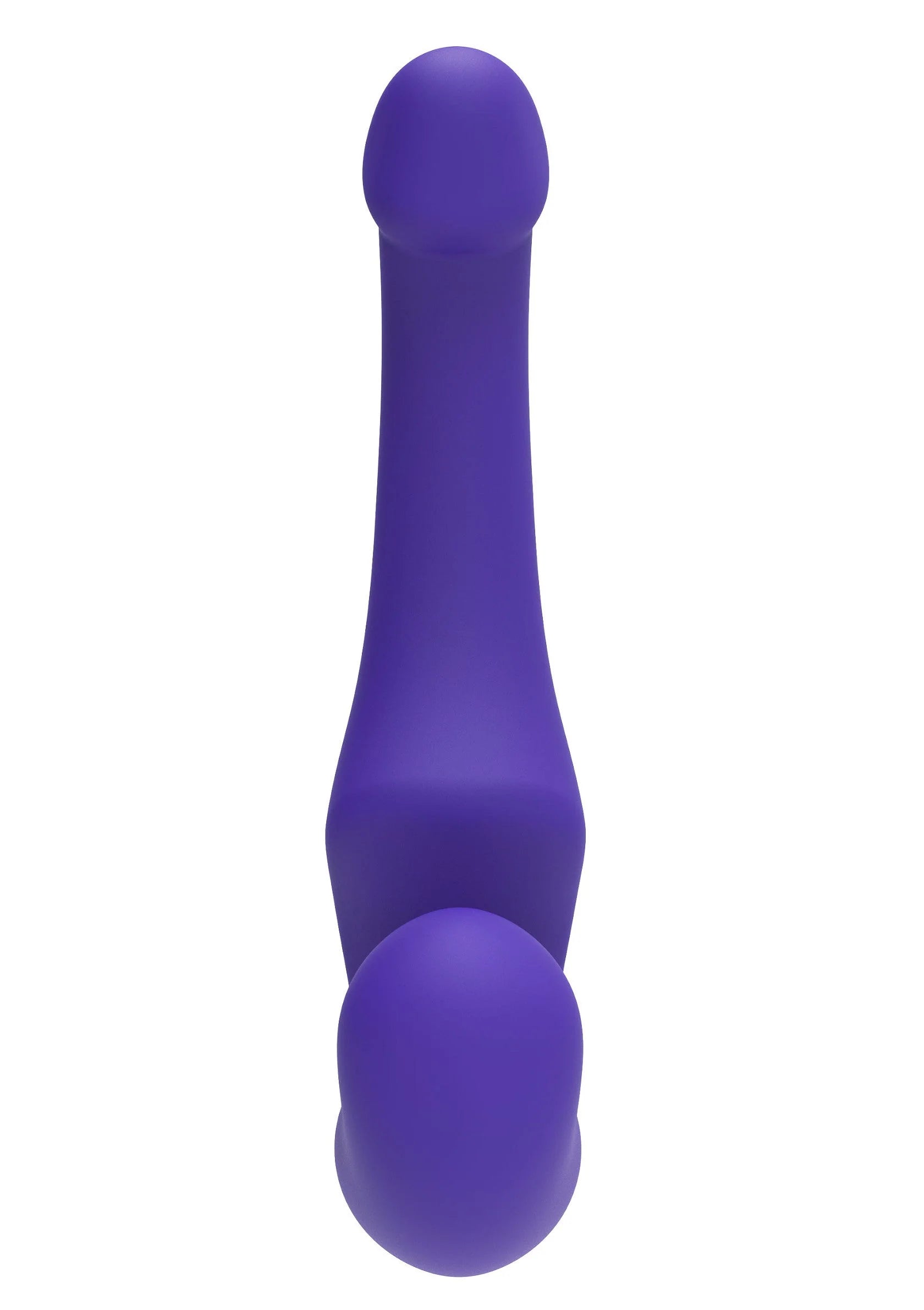 Paarse siliconen dildovorm met glad oppervlak en ronde top en basis