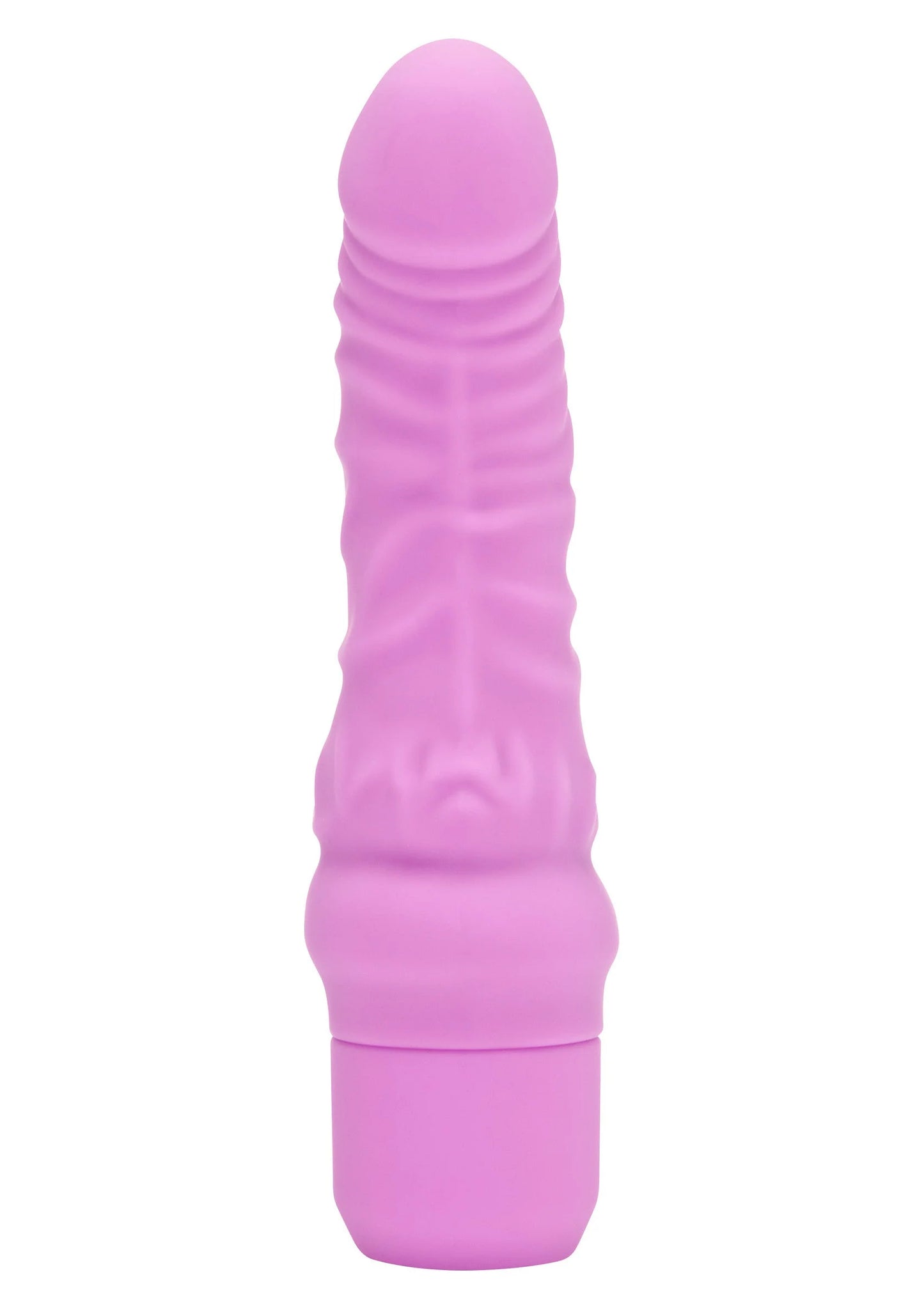 Mini G-spot vibrator, roze siliconen, afgeronde toppen en ribbels
