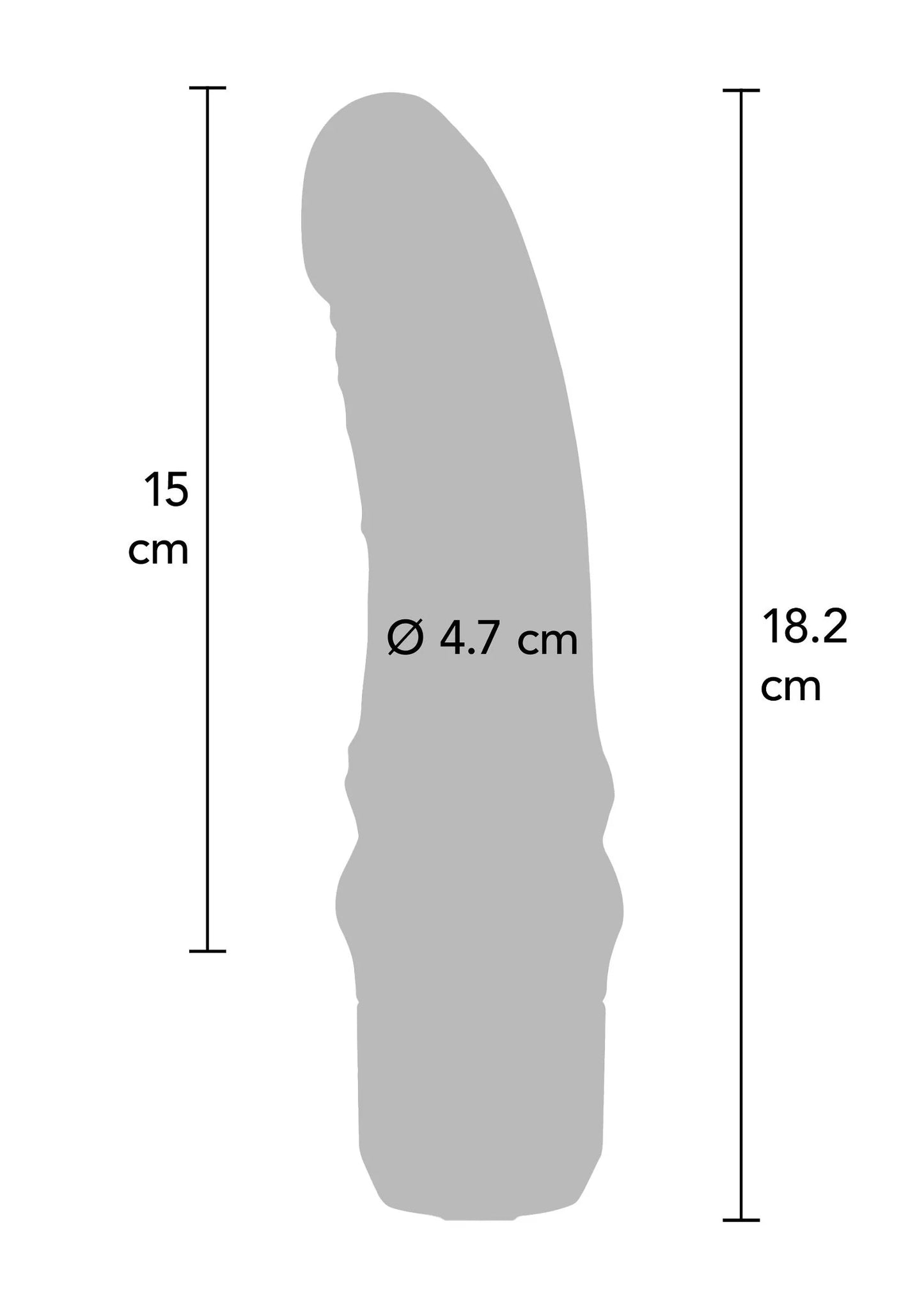 Mini G-spot vibrator, hoogte 18,2 cm en Ø4,7 cm