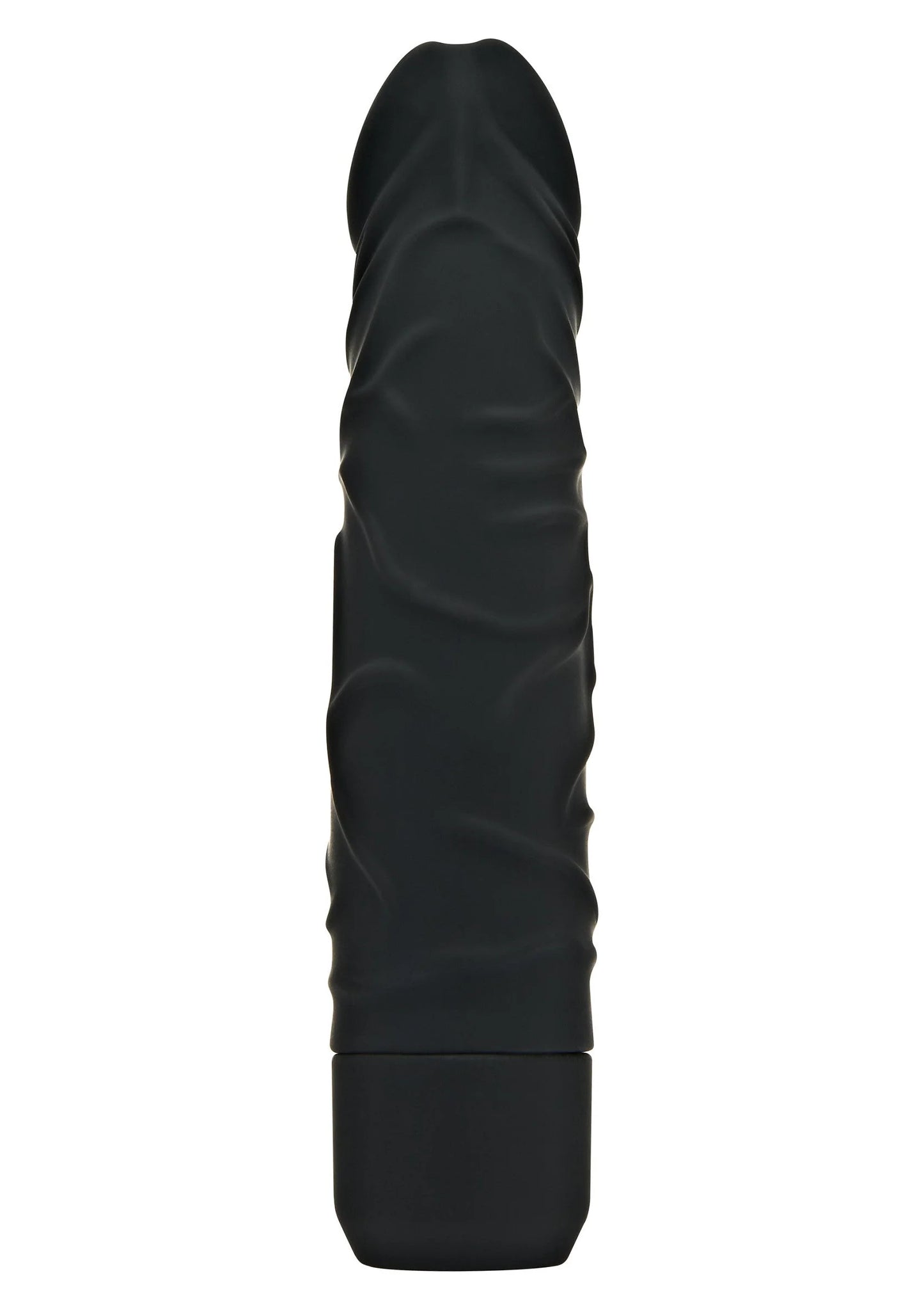 ToyJoy vibratorhoes in zwart met gladde, golvende reliëfstructuur en brede basis.