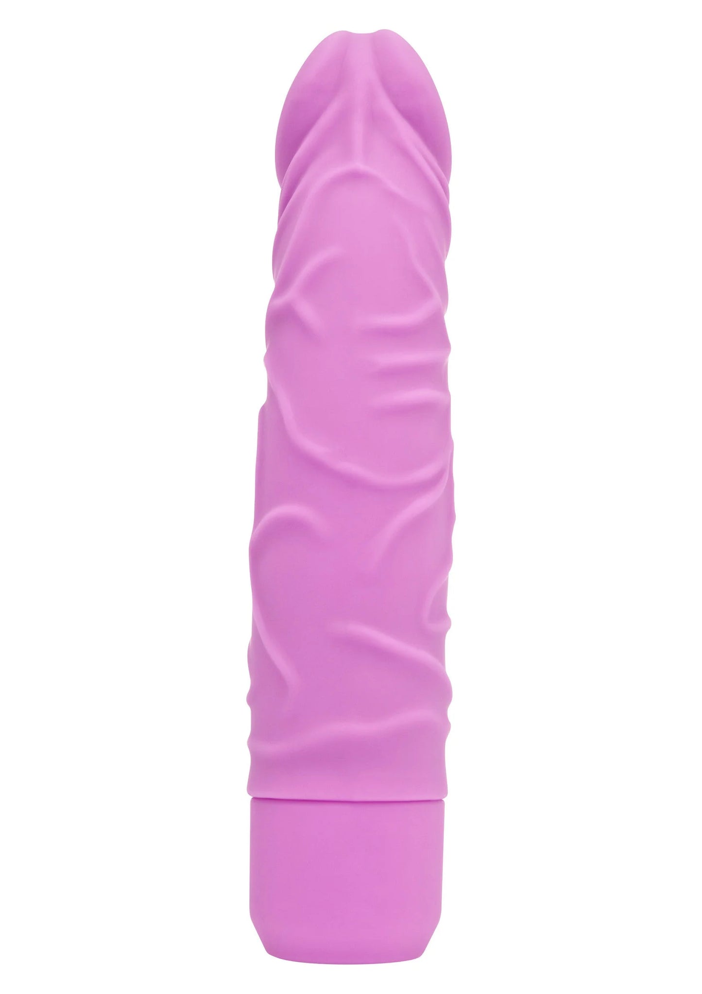 ToyJoy vibrator, felroze met golvende reliëfstructuur en brede onderkant