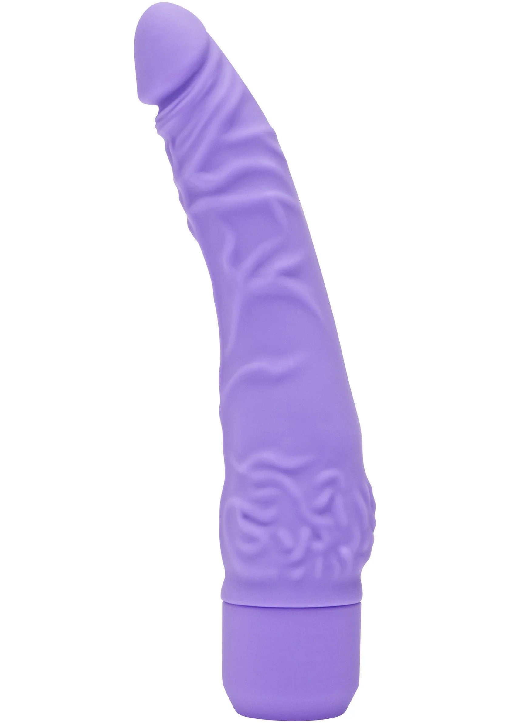 ToyJoy slanke vibrator, paars met knopvormig uiteinde en brede voet
