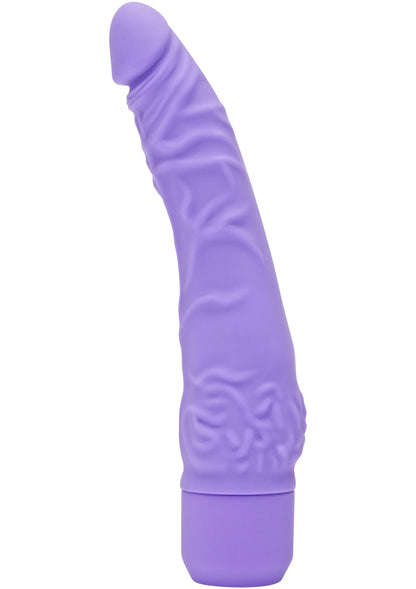 ToyJoy slanke vibrator, paars met knopvormig uiteinde en brede voet