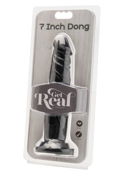Get Real PVC seksspeeltje in zwart, in blisterverpakking