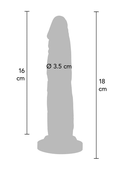 PVC seksspeeltje-silhouet, 18 cm lang, Ø3,5 cm