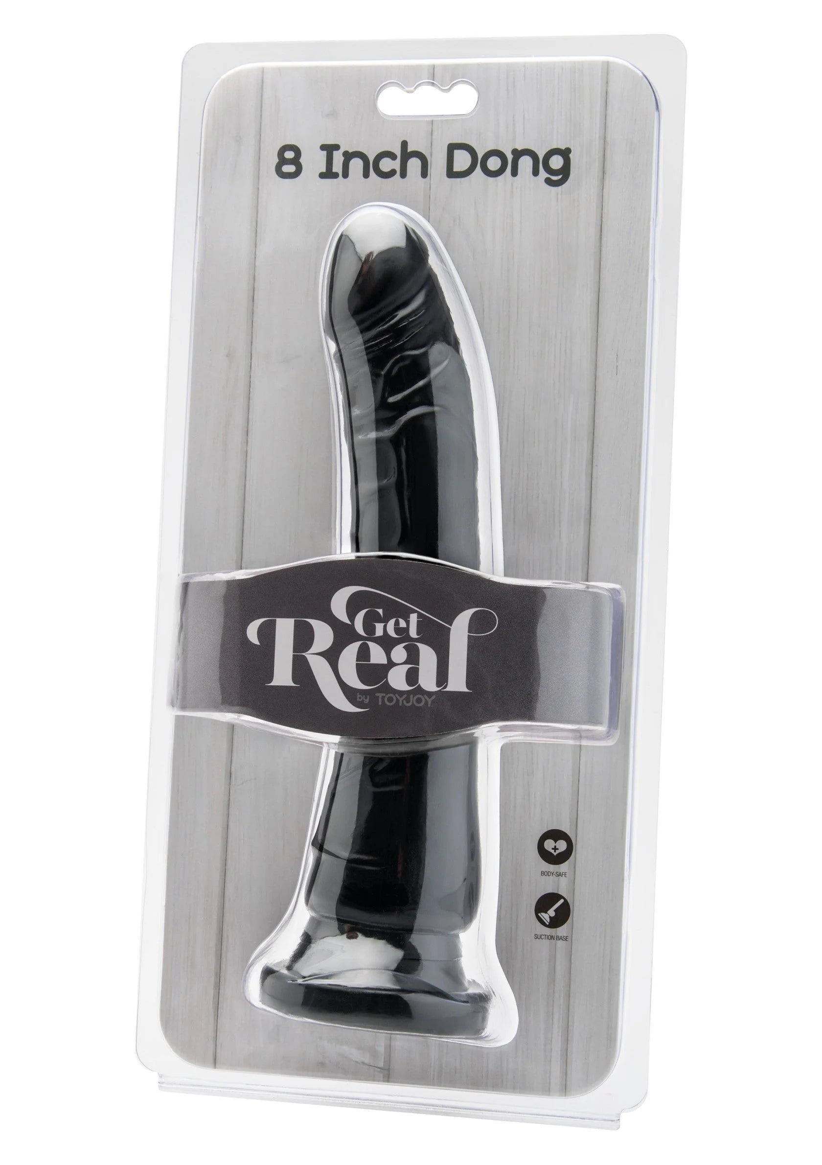 PVC dong ToyJoy, zwart, in verpakking