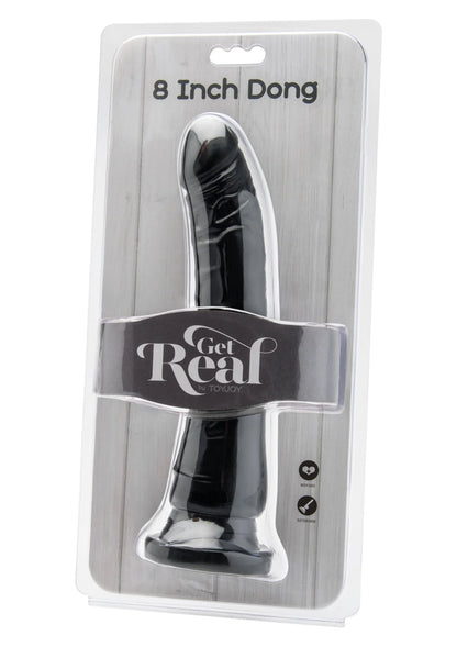 PVC dong ToyJoy, zwart, in verpakking