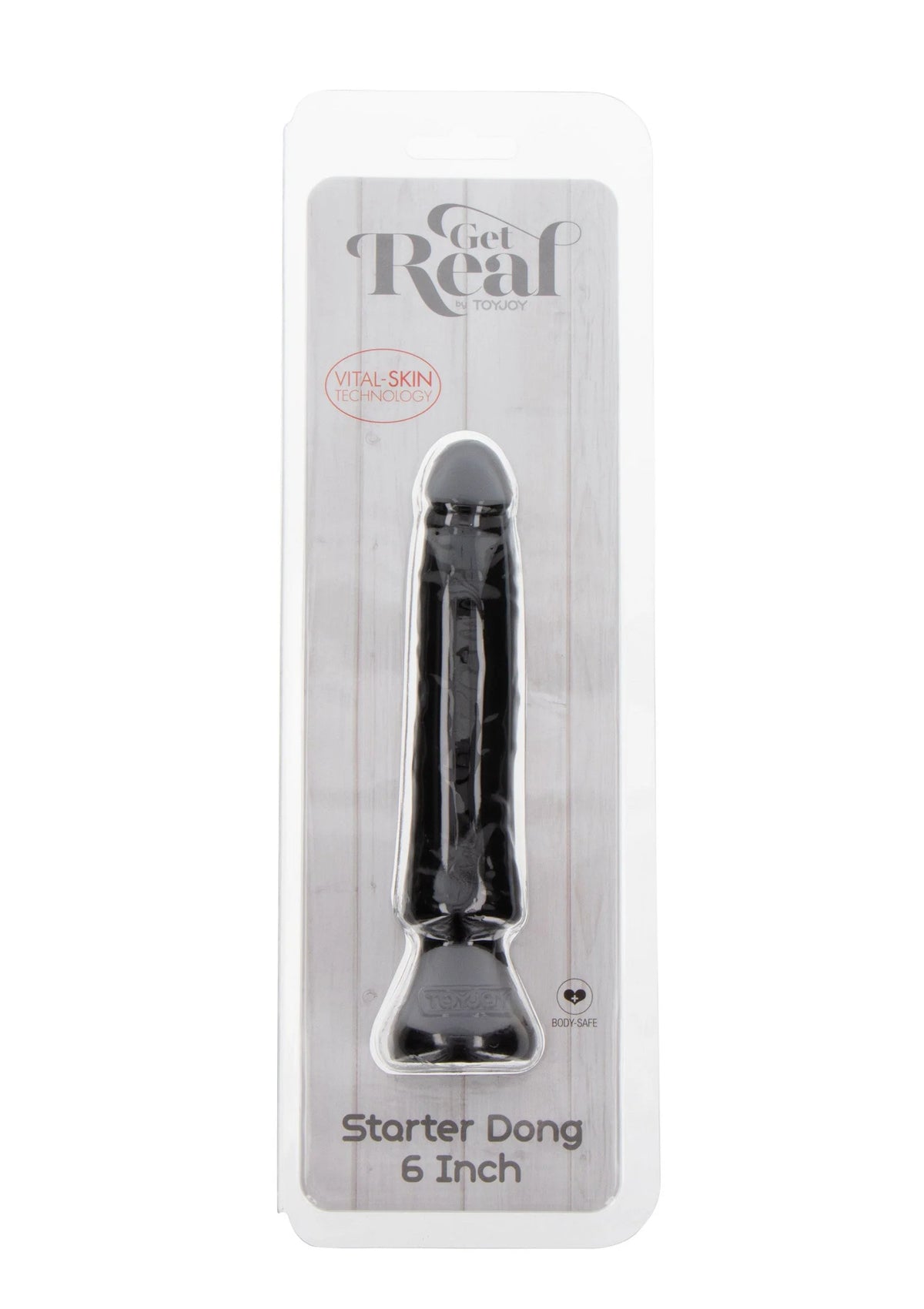 Verpakking van Starter Dong met zwarte PVC dildo (6 inch)