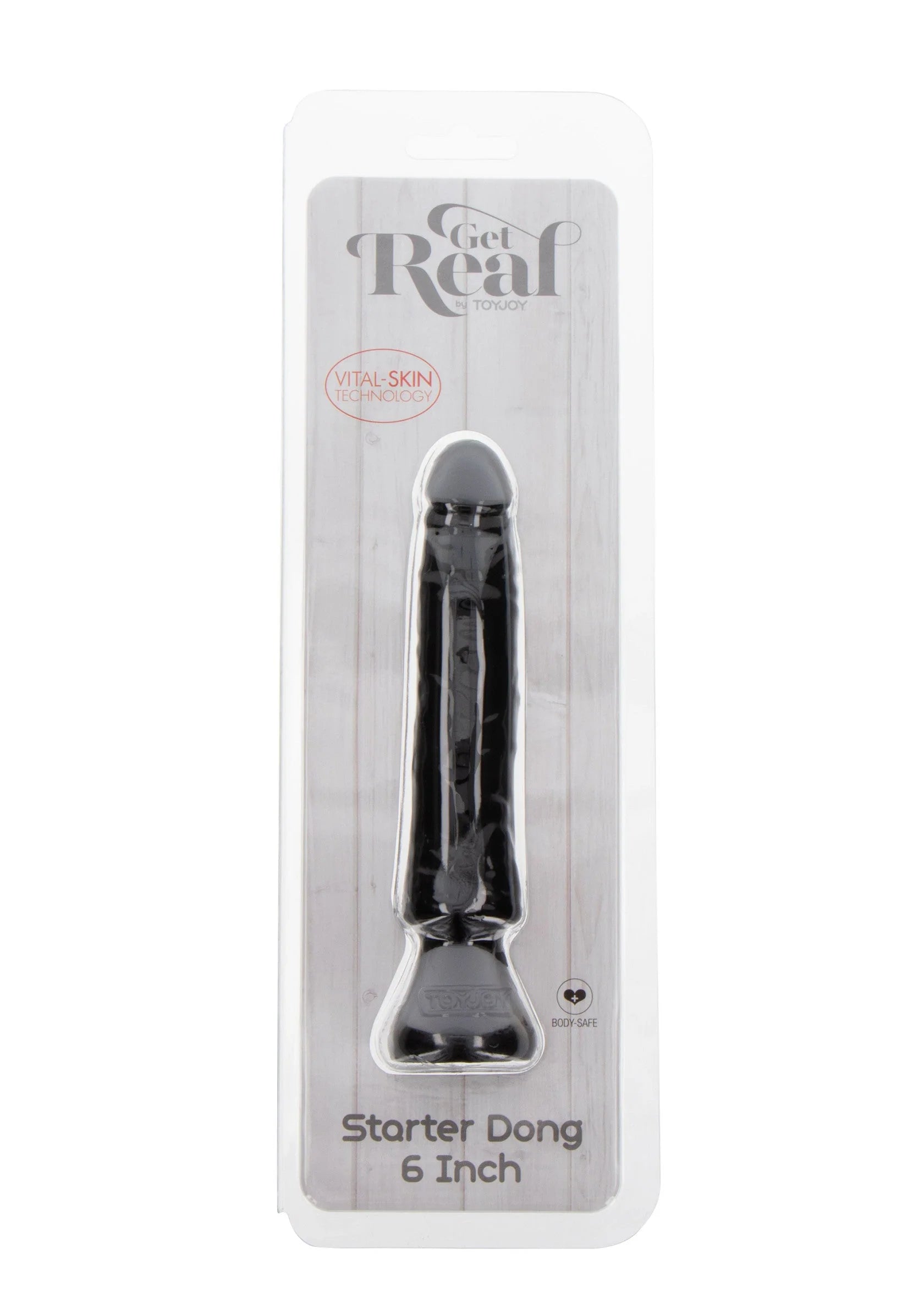 Verpakking van Starter Dong met zwarte PVC dildo (6 inch)