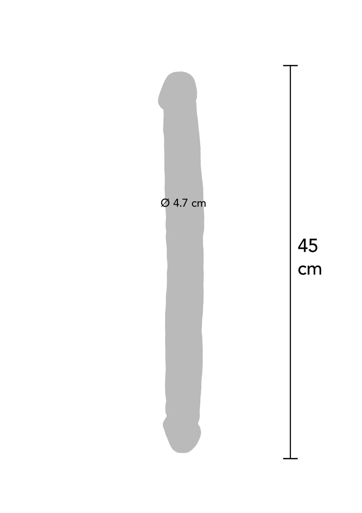 Bestel: Double Dong PVC 45 cm - bij Happytoys: de erotische sex webshop | liever Happy dan Easy ⭐⭐⭐⭐⭐