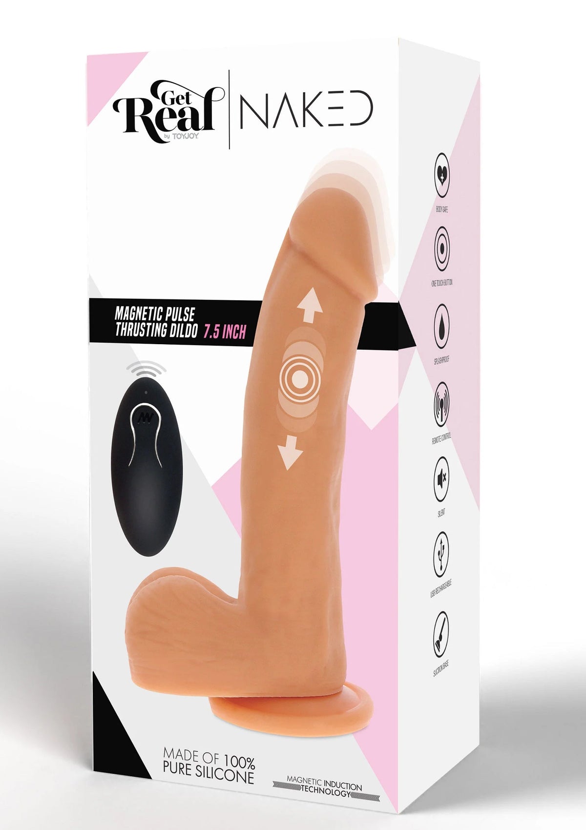 Beste vandaag nog: Naked Thrusting Dildo Silicone 19.5 cm by ToyJoy - bij Happytoys Sexshop: Toys for Feeling Happy & Easy 😊