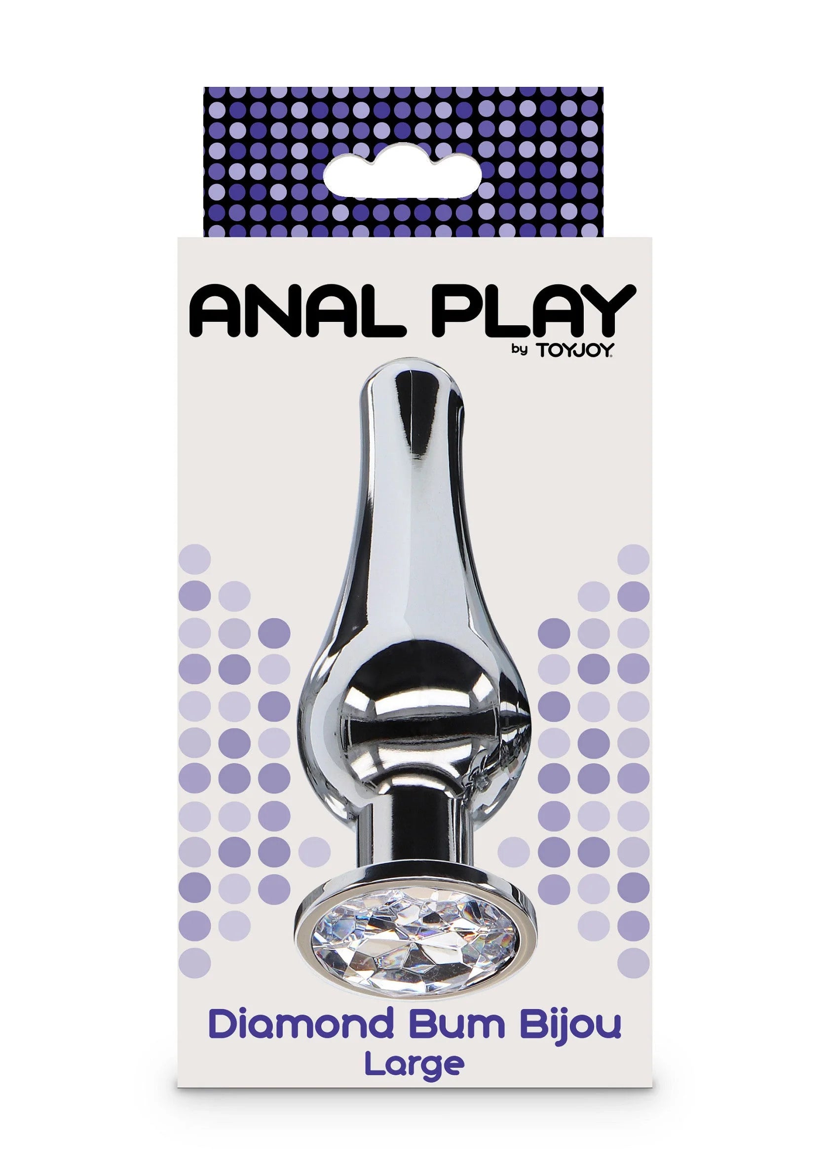 Verpakte anale plug ToyJoy Diamond Bum Bijou Large met zilverkleurige conus