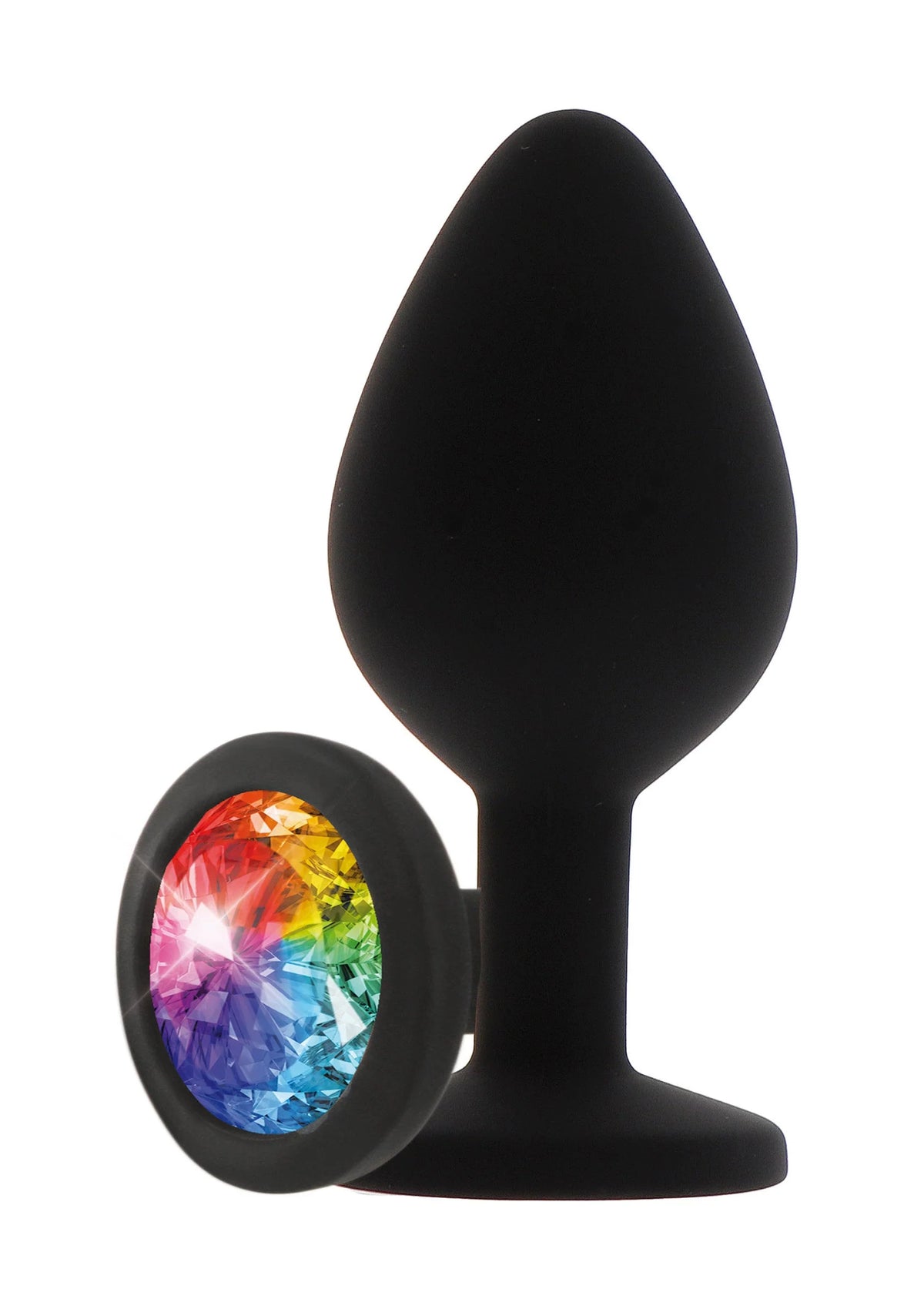 Bestel: Rainbow Booty Jewel Small - bij Happytoys: de erotische sex webshop | liever Happy dan Easy ⭐⭐⭐⭐⭐ - Default Title - 10296 - BLACK
