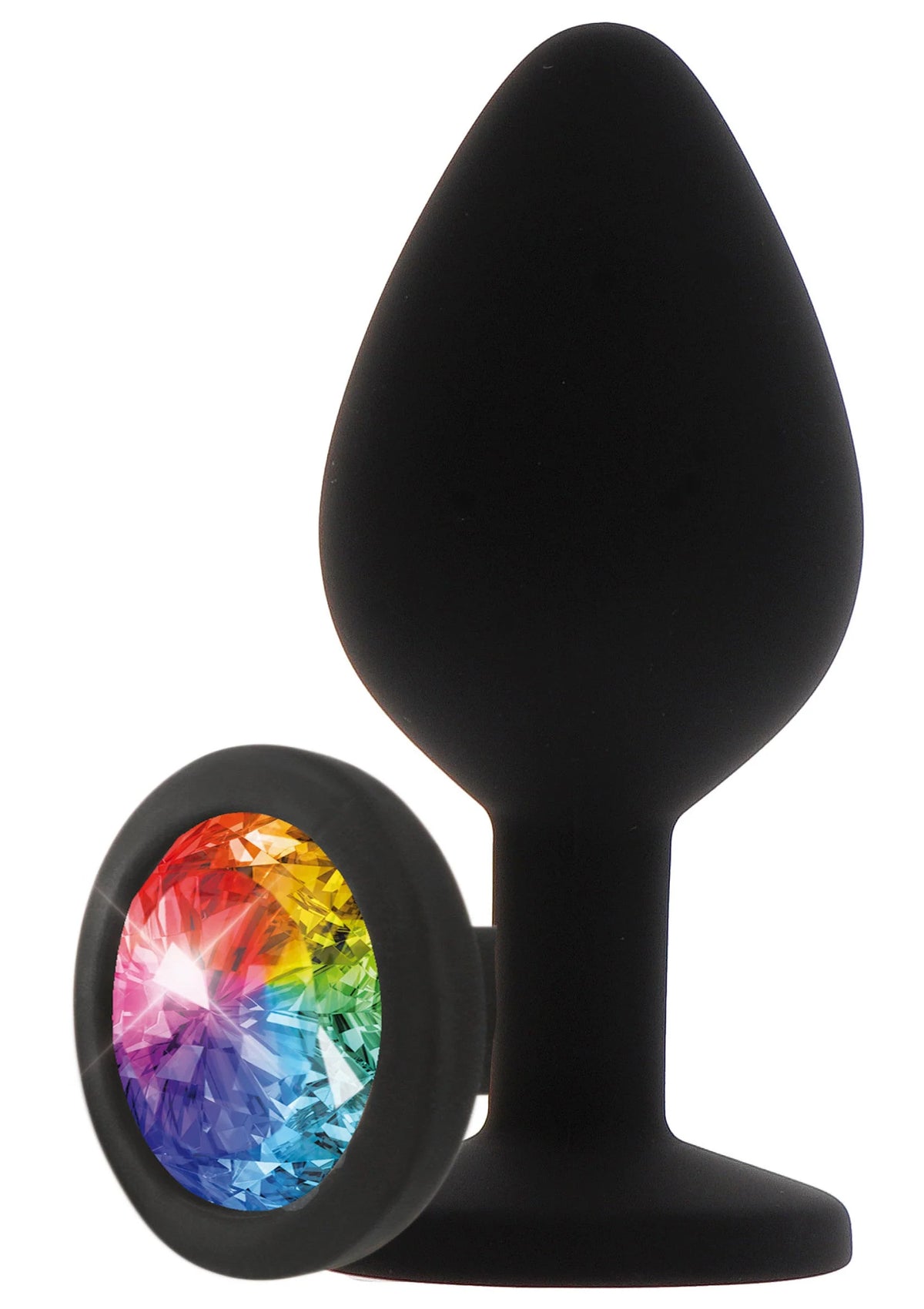 Bestel: Rainbow Booty Jewel Large - bij Happytoys: de erotische sex webshop | liever Happy dan Easy ⭐⭐⭐⭐⭐ - Default Title - 10298 - BLACK