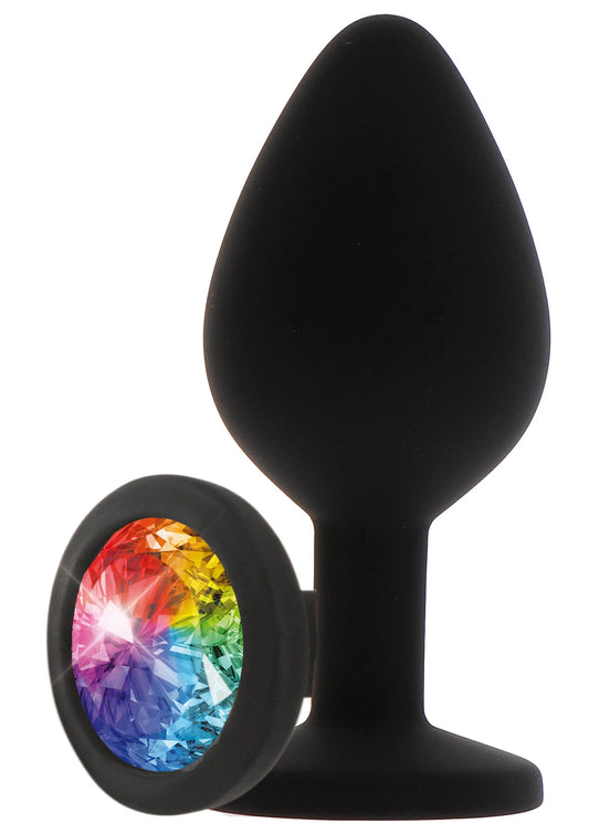 Bestel: Rainbow Booty Jewel Large - bij Happytoys: de erotische sex webshop | liever Happy dan Easy ⭐⭐⭐⭐⭐ - Default Title - 10298 - BLACK