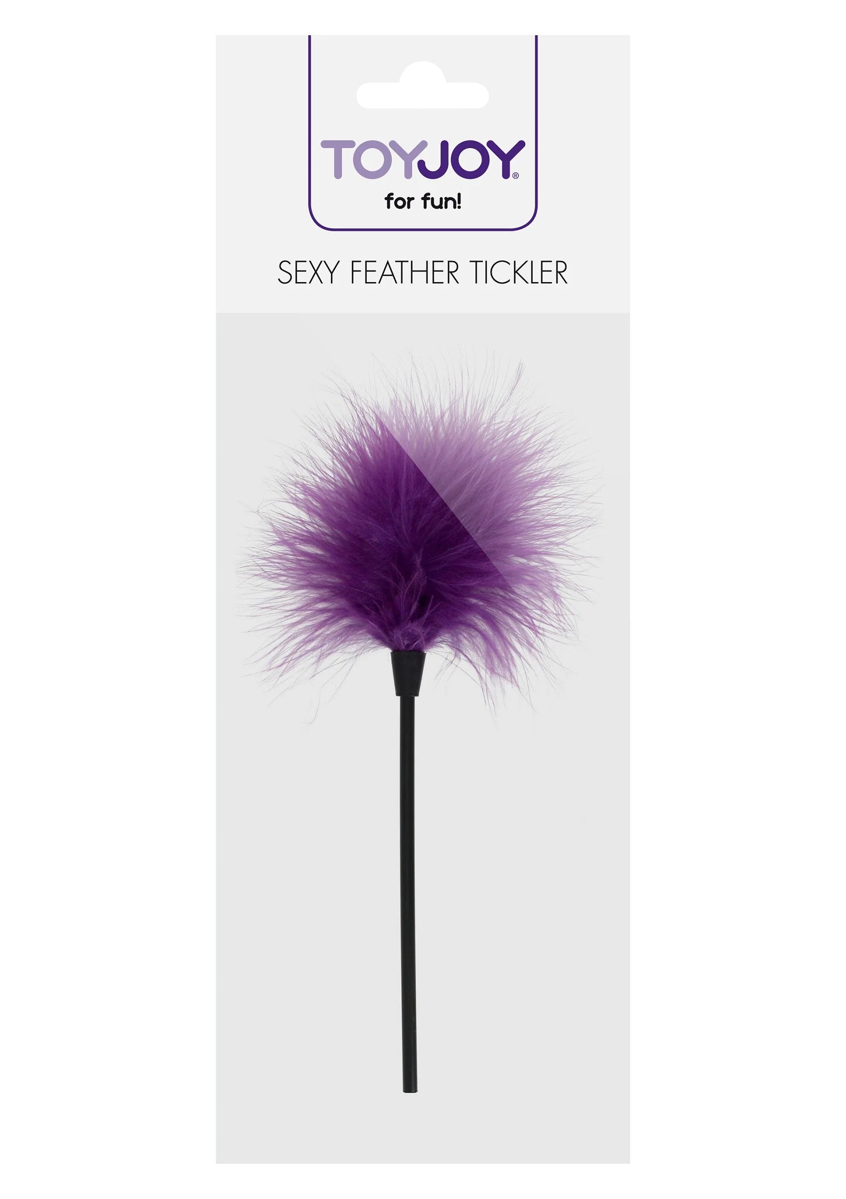 ToyJoy pluimentikker met paarse veerbol en zwarte steel