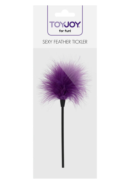 ToyJoy pluimentikker met paarse veerbol en zwarte steel