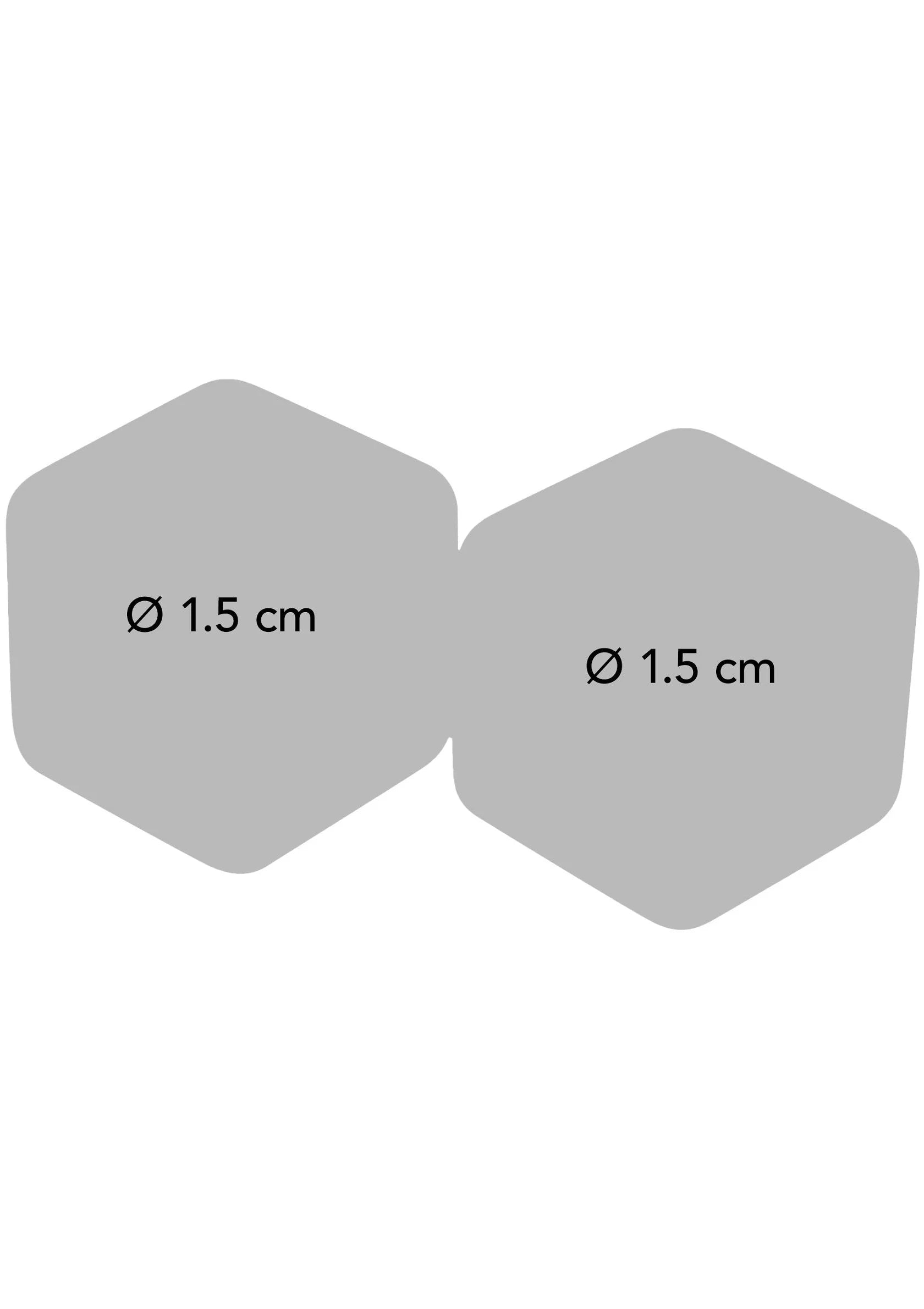 Seksdobbelstenen, afmeting Ø 1,5 cm per dobbelsteen (twee stuks).