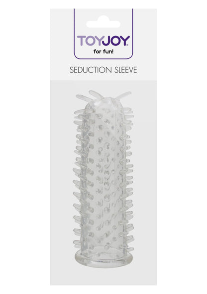 Verpakte ToyJoy seductiesleeve, transparant koker met noppen