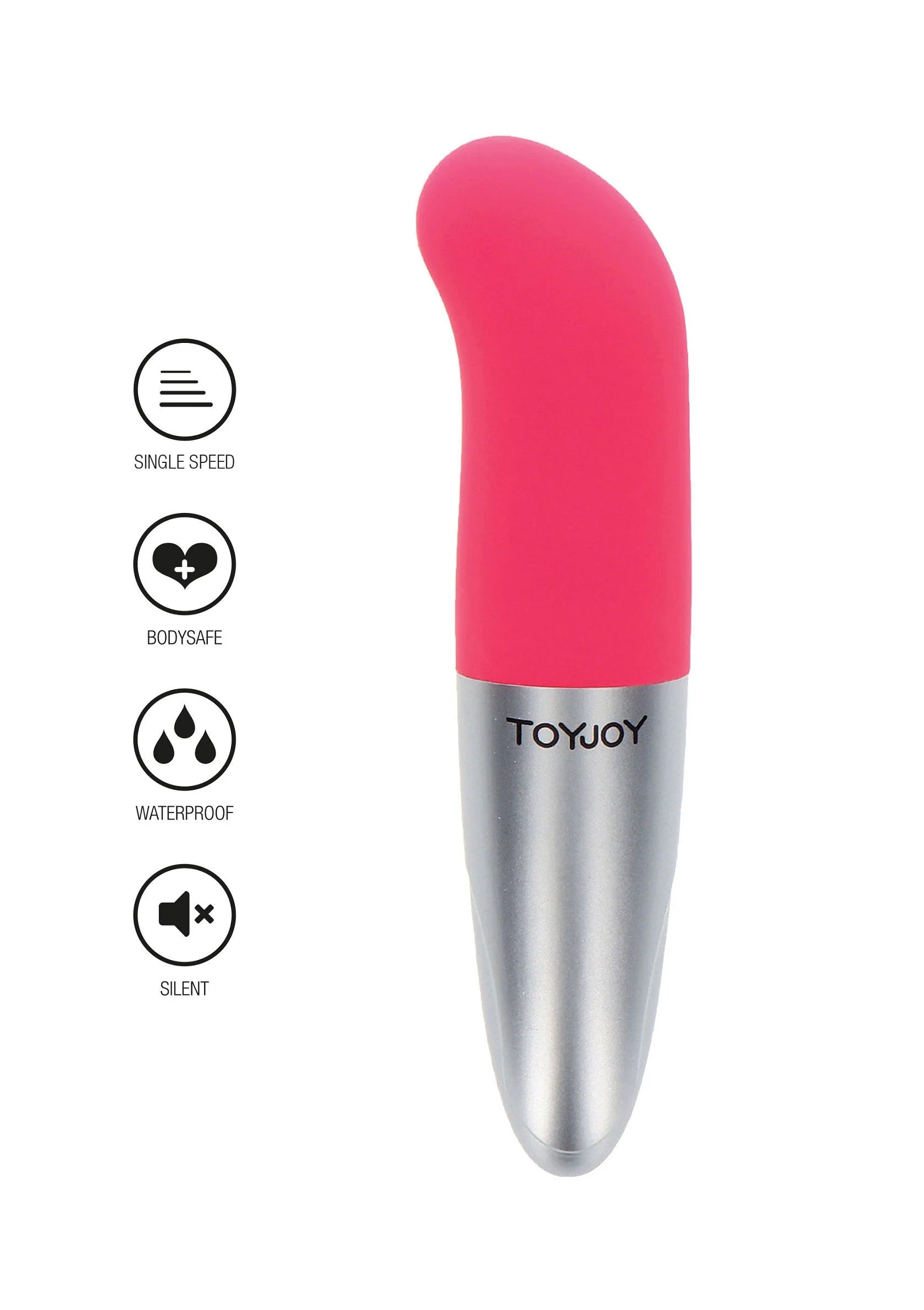 Roze G-spot vibrator met brede basis, label ToyJoy