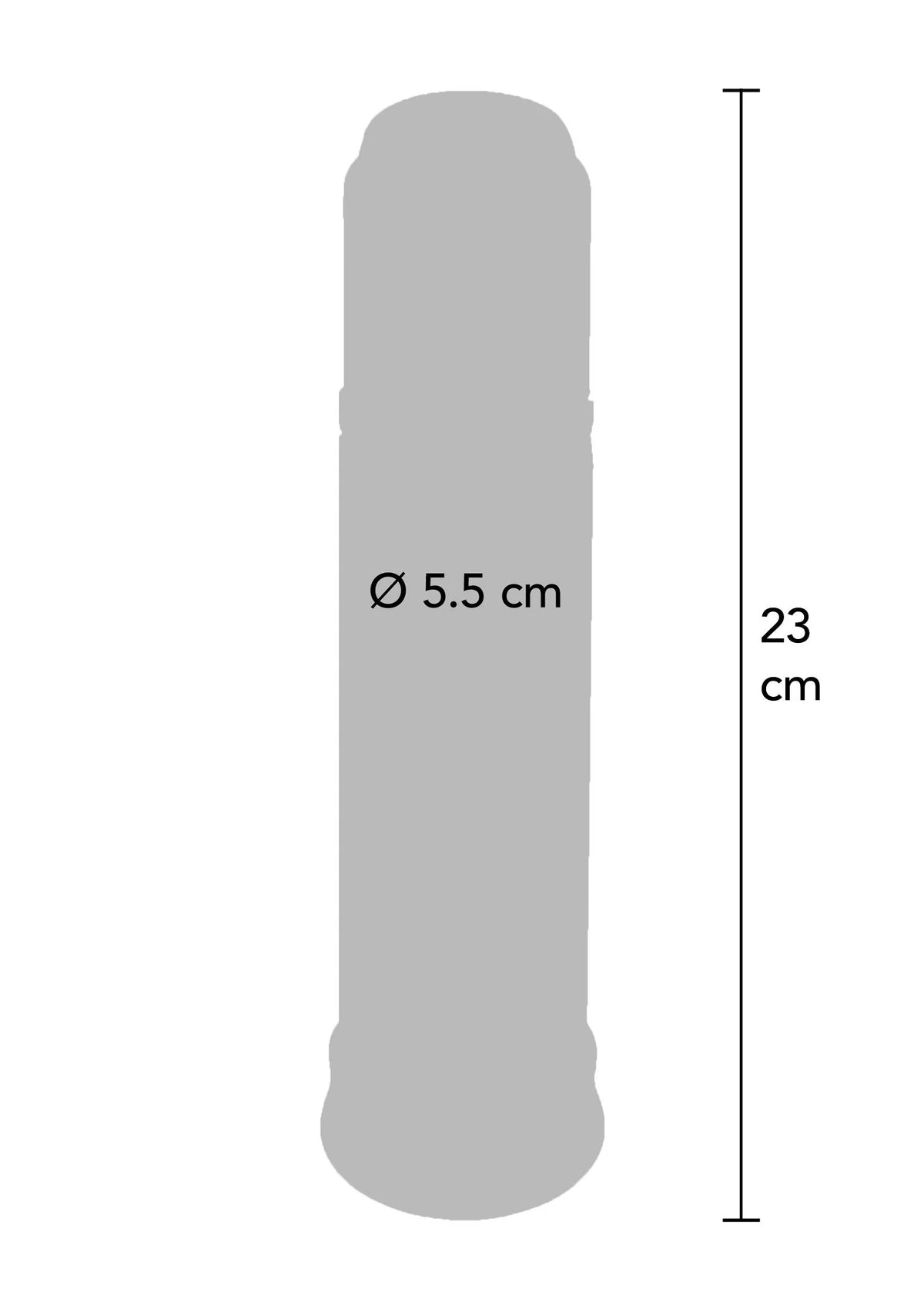 Afmetingen van vacuümpomp: Ø 5,5 cm en hoogte 23 cm