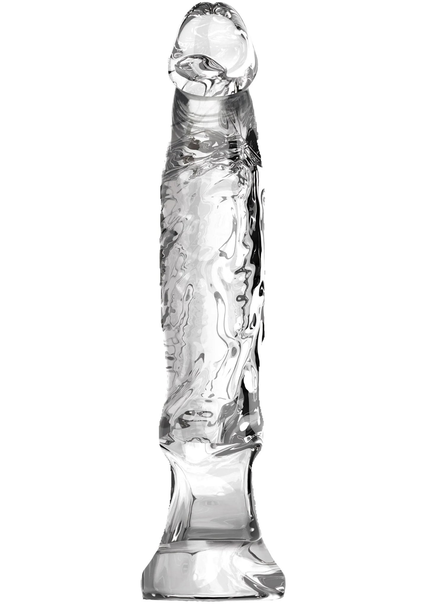 Transparante anale starter 16 cm met brede voet en afgeronde top