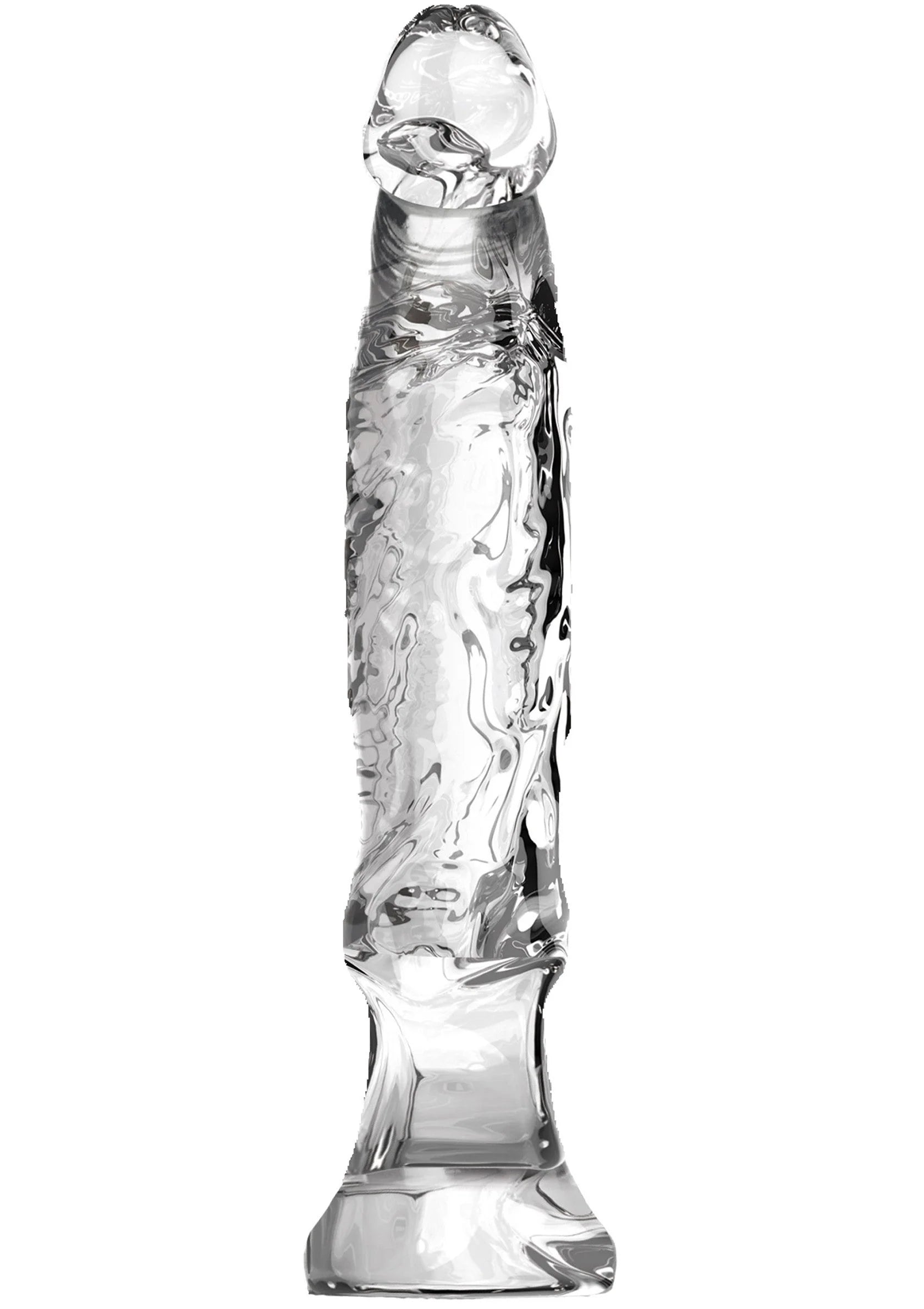 Transparante anale starter 16 cm met brede voet en afgeronde top
