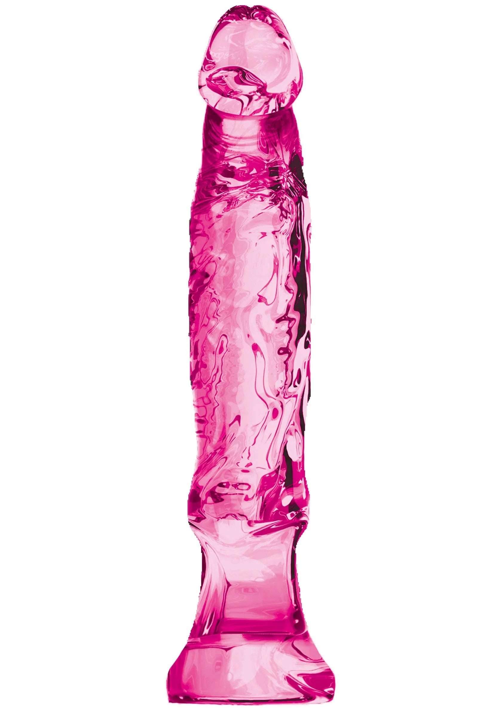 Roze anale starter 16 cm met brede voet en afgeronde top