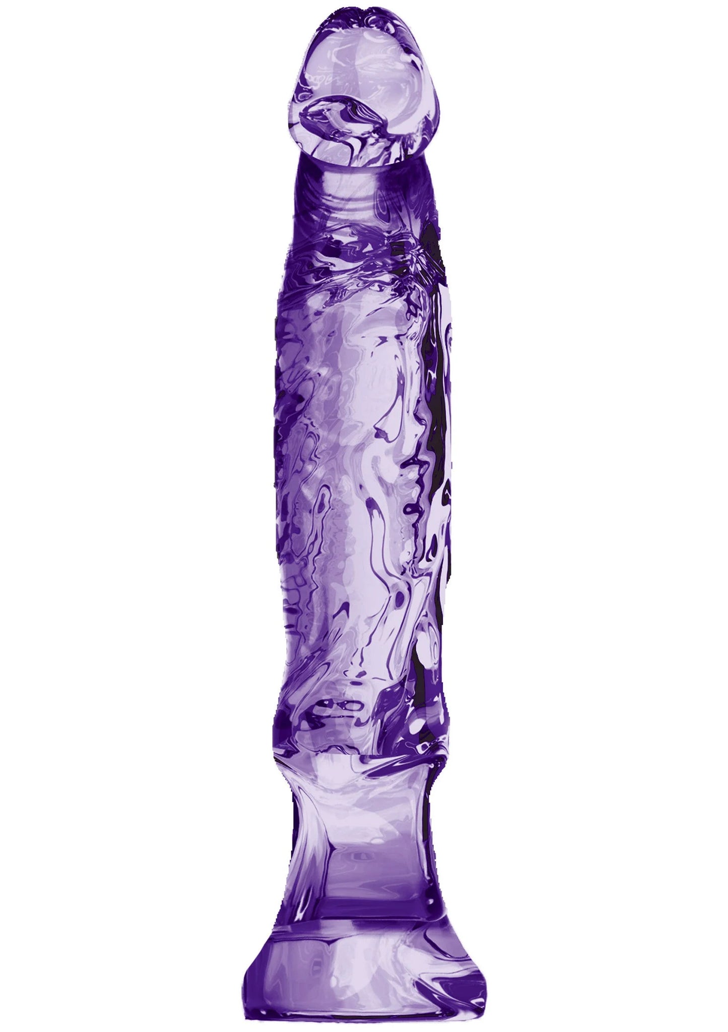 Paarse anale starter 16 cm met brede voet en afgeronde top