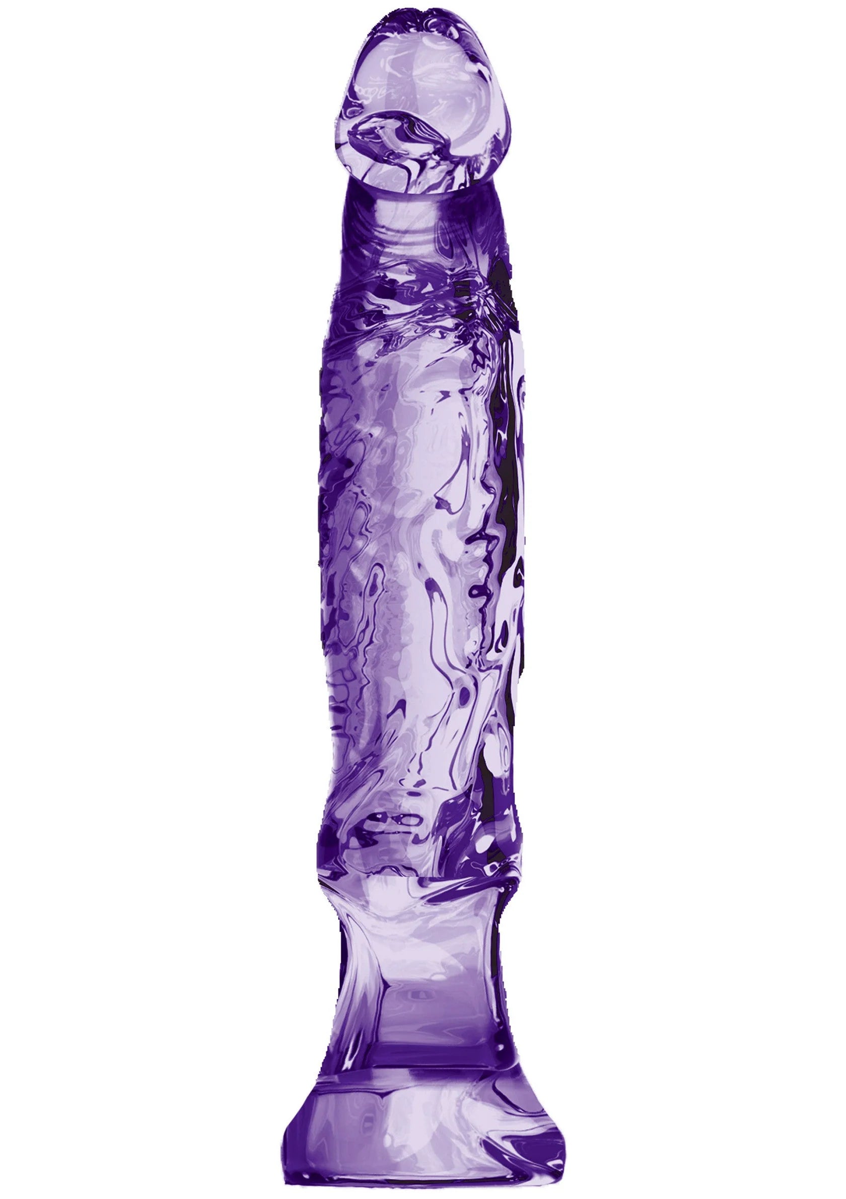 Paarse anale starter 16 cm met brede voet en afgeronde top