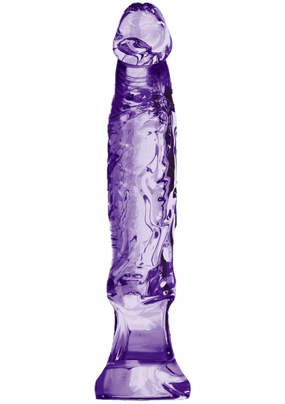 Paarse anale starter 16 cm met brede voet en afgeronde top