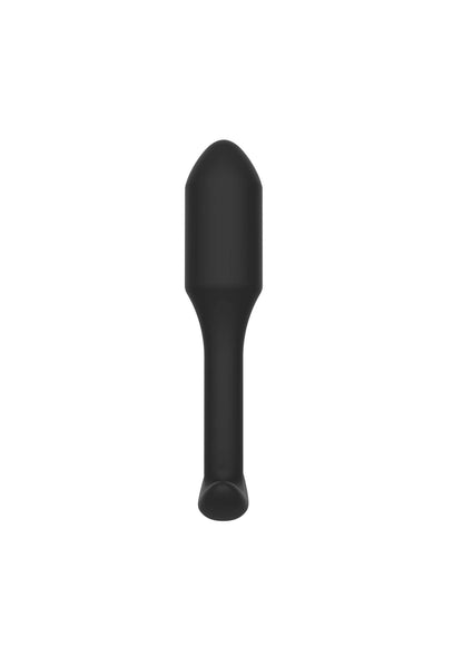 Zwarte anale plug met gladde vorm en kleine afgeronde basis
