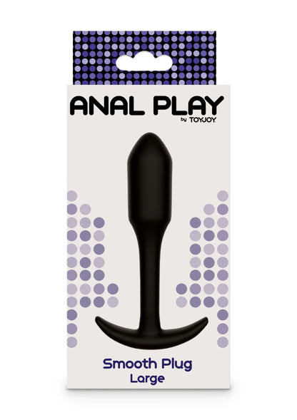 Verpakking van ANAL PLAY met zwarte Smooth Plug Large anale plug