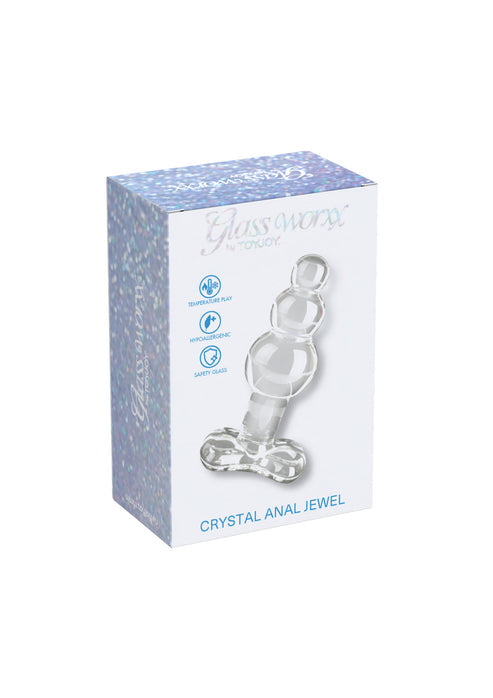 Crystal Anal Jewel by Toy Joy Glass Worxx