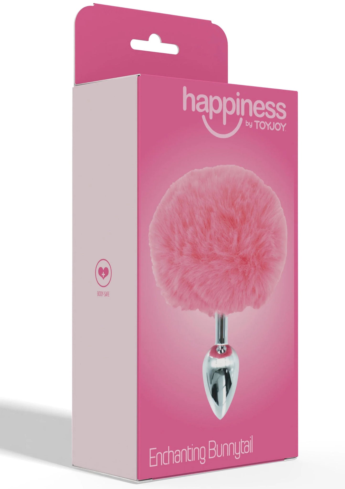Roze bunnytail buttplug in Happiness ToyJoy doosverpakking