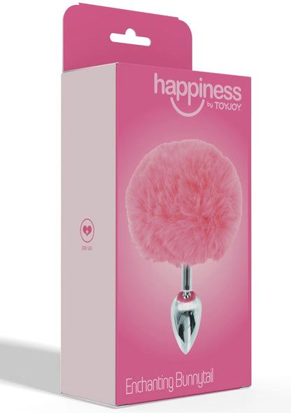 Roze bunnytail buttplug in Happiness ToyJoy doosverpakking