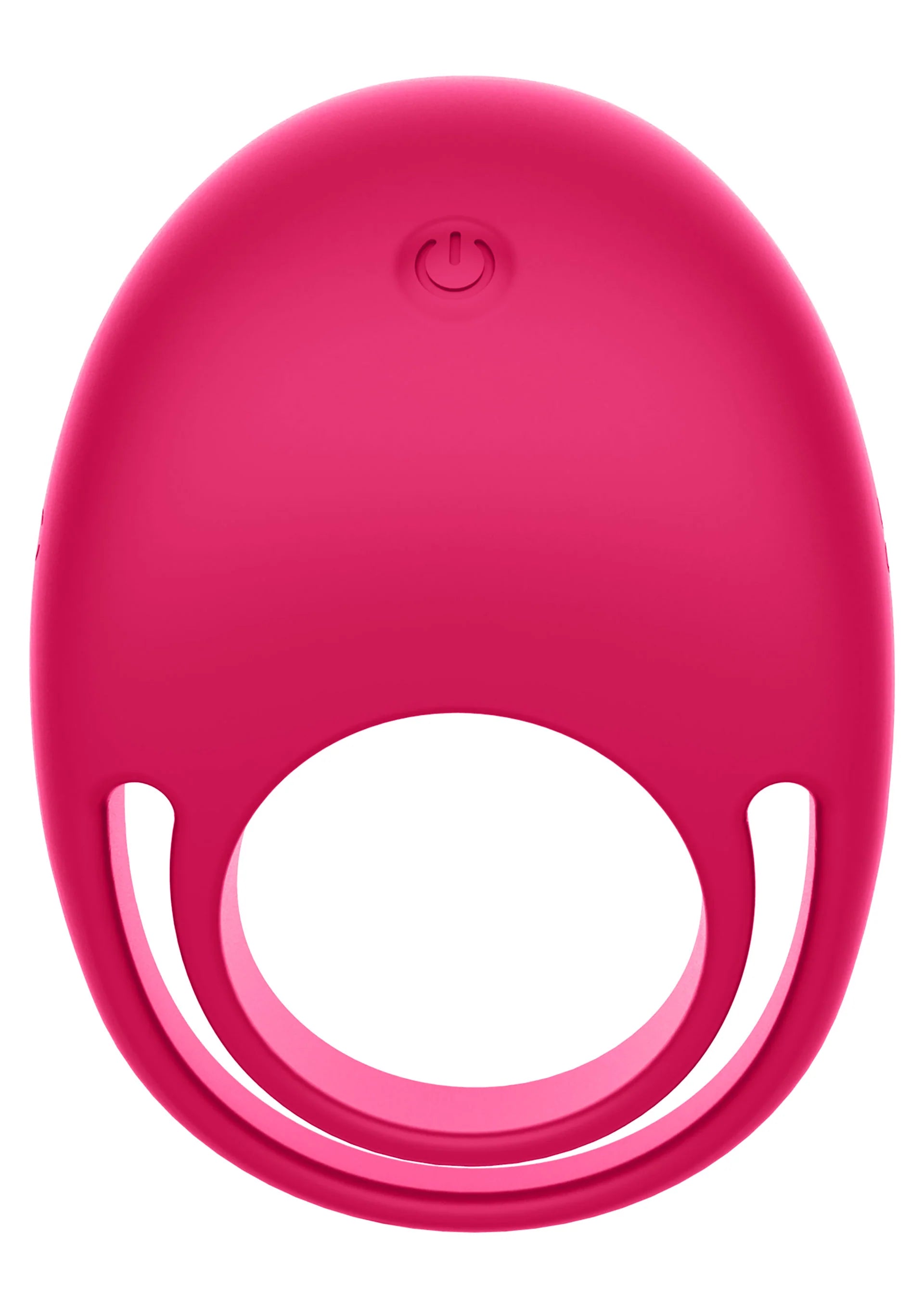Roze C-ring vibrator, vooraanzicht met ronde uitsparing