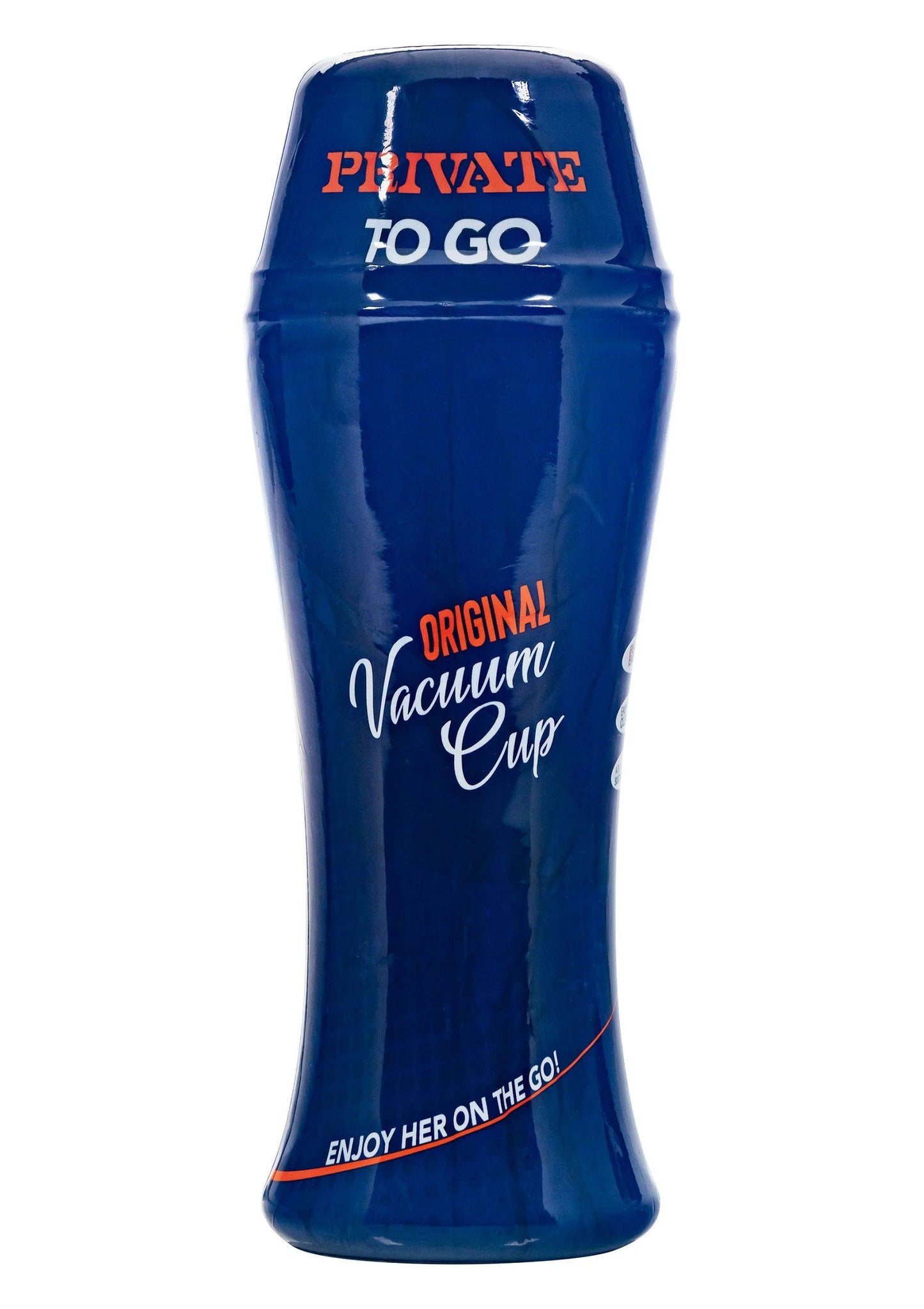 Blauwe Private To Go vacuüm beker met opdruk “Original Vacuum Cup”
