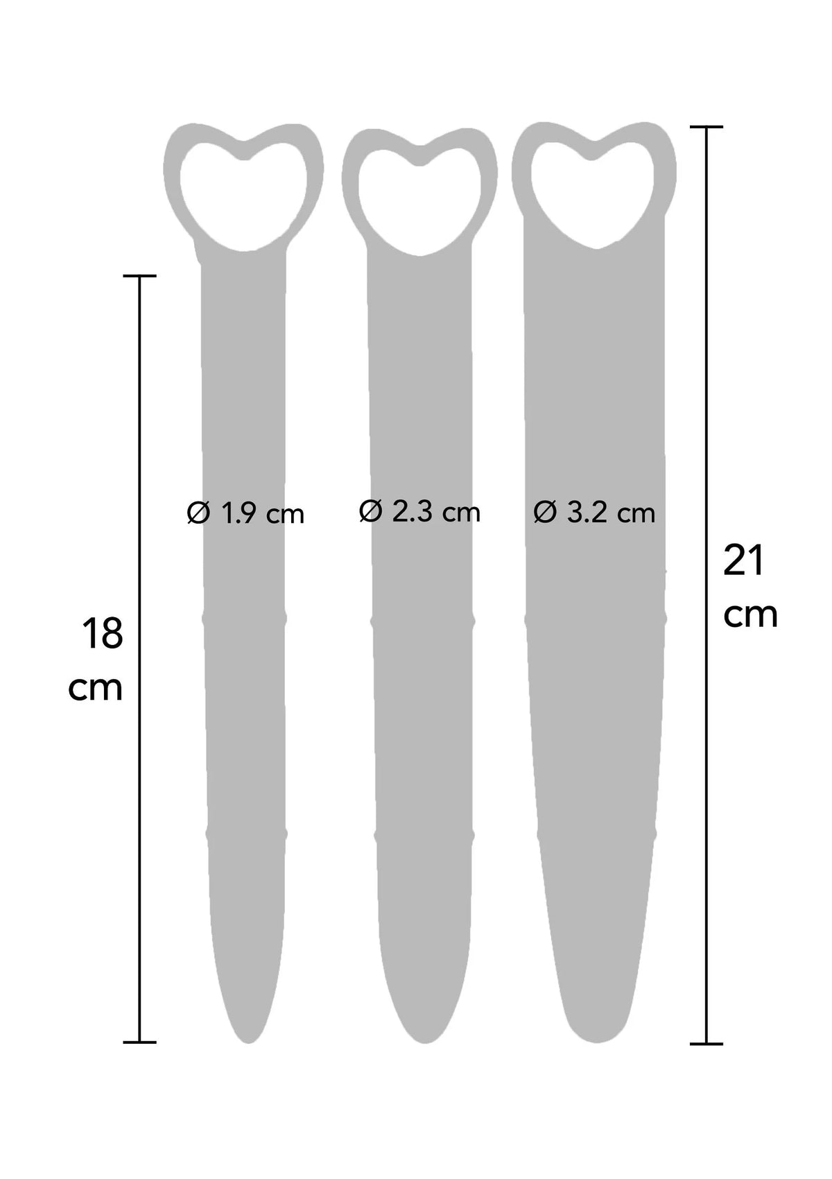 Bestel: Intimate Health by Mae B Silicone Vaginal Dilators 3pcs - bij Happytoys: de erotische sex webshop | liever Happy dan Easy ⭐⭐⭐⭐⭐