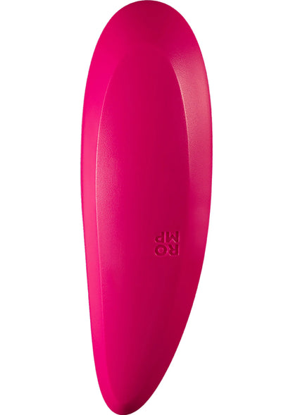 Roze bullet vibrator, zichtbare platte achterkant met logo