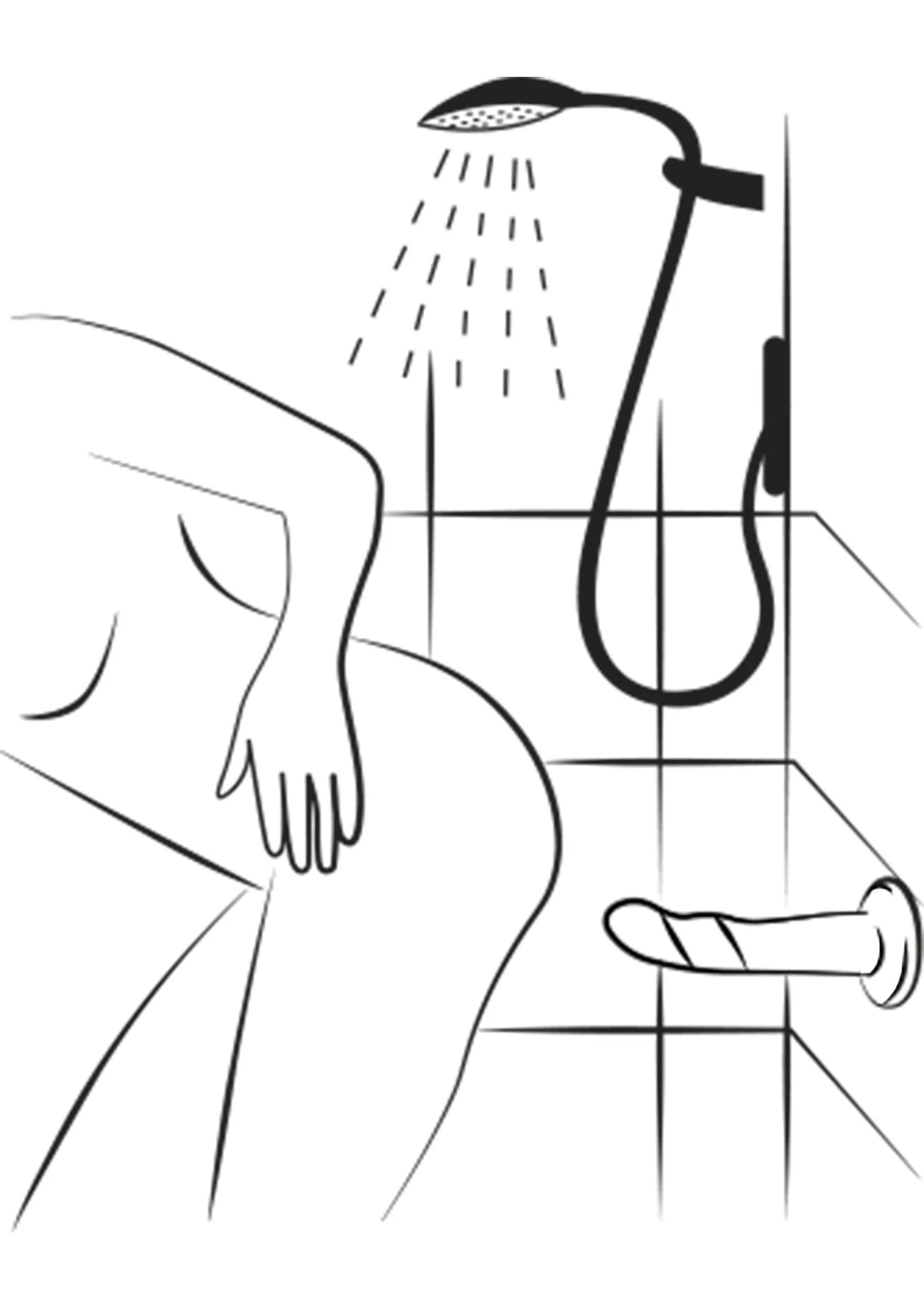 Romp Piccolo pegging-kit: instructietekening met handen en glijdende tip