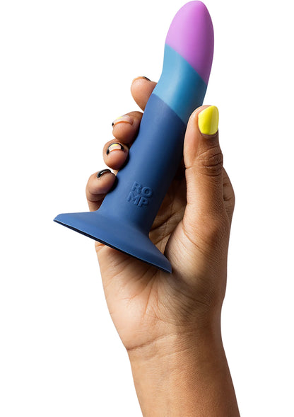 Blauwe–paarse dildo met handgreep, voor romp Piccolo pegging-kit