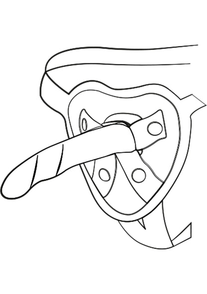 Romp Piccolo pegging-kit: schematische tekening van zwarte draagriem
